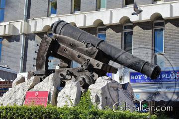 Koehler depression gun carriage at Casemates in Gibraltar