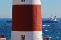 Lighthouse and Ship at Europa Point Gibraltar