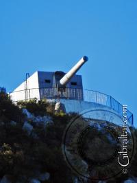 Heavily zoomed photo of O'Hara's Battery from near Europa Point