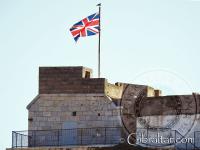 La Fortaleza de Parson y la bandera de Gran Bretaña