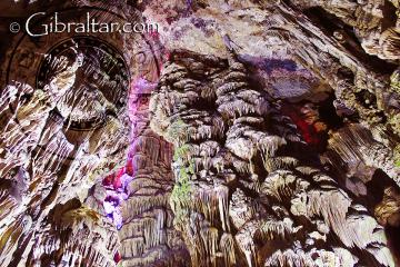 Colossal columns inside Saint Michael's Cave