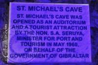 Saint Michael's Cave Entrance Plaque