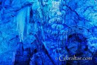 ’Frozen waterfall’ inside Saint Michael's Cave