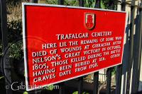 Placa informativa, Cementerio de Trafalgar